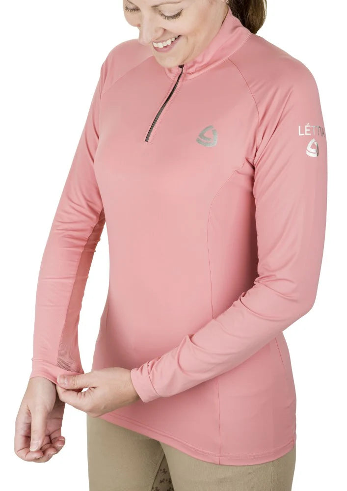 Lettia Ladies Quarter Zip Neck UPF 50+ Sun Shirt